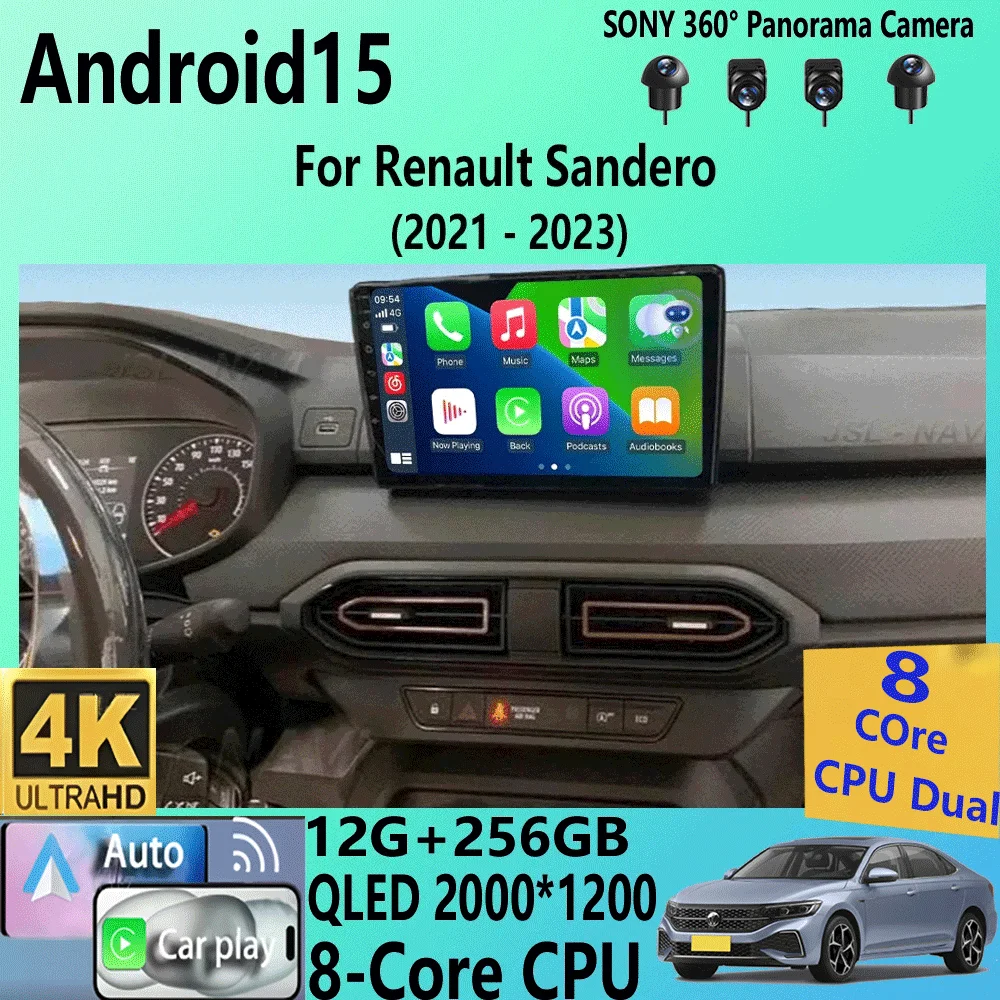 

Автомагнитола Android 15 для Renault Sandero 2021: мультимедийный видеоплеер, навигация GPS, CarPlay, SWC, IPS, DSP, Wi-Fi, Bluetooth, Auto