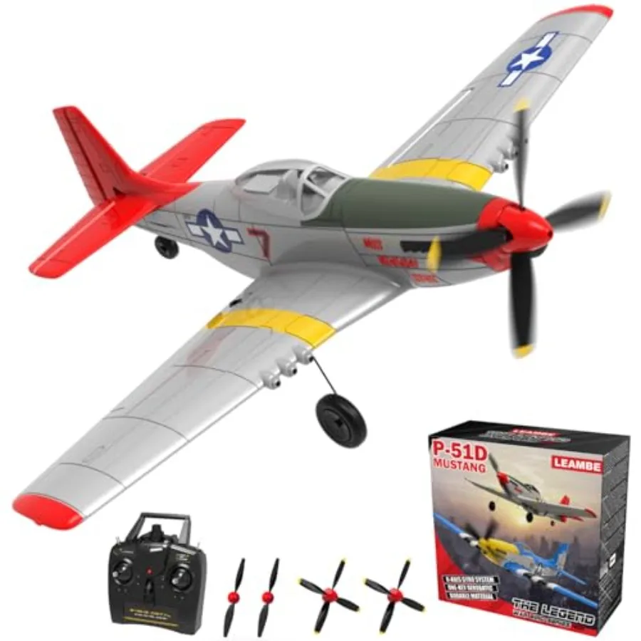 4 Channel RC Plane for Indoor/Outdoor Aerobatic Flying, EPP Foam Material, Red-White-Blue Color, Crash-Resistant Beginner-Frien
