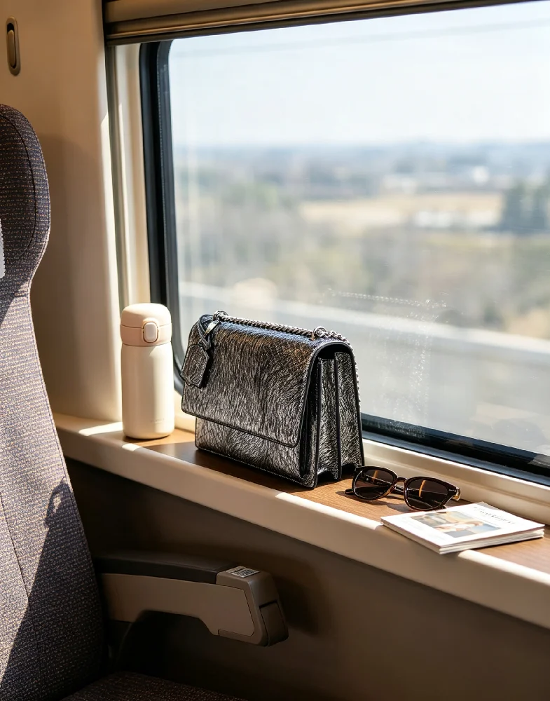 Modenschau-Designer-Stil Damenhandtasche, Runway-inspirierte PU-Leder-Schultertasche, auffällige Metallbeschläge, Crossbody-Tasche, groß, mit mehreren Fächern, für Street-Snap, Party, Shopping,