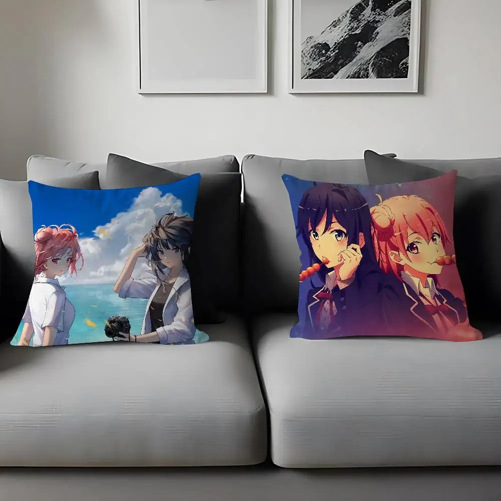 

Y-Yui Yuigahama Y-YUKINOSHITA YUKINO Pillow Anime Pillow Sofa Bed Head Pillow Cover Cushion Cover 45x45 Cm Fashion