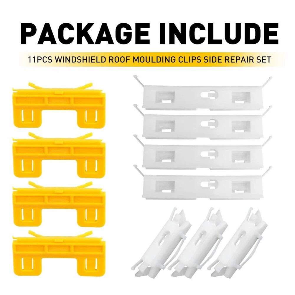 11Pcs/Set Windshield Roof Molding Clip for Honda for Accord For Civic For HR-V Car Windshield Clip Parts