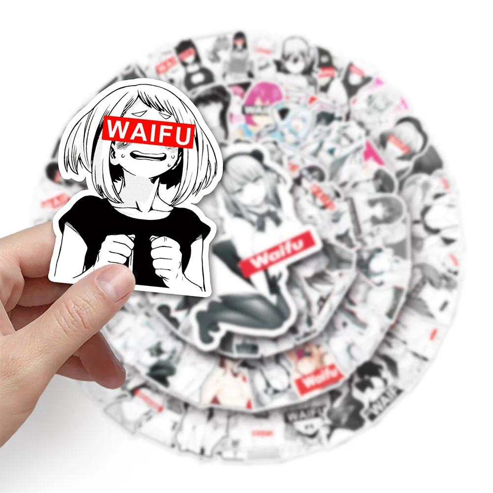 10/30/50/100pcs Hentai Anime Sexy Girl Stickers Adult Decoration Decals DIY Laptop Phone Case Notebook Waterproof Waifu Sticker