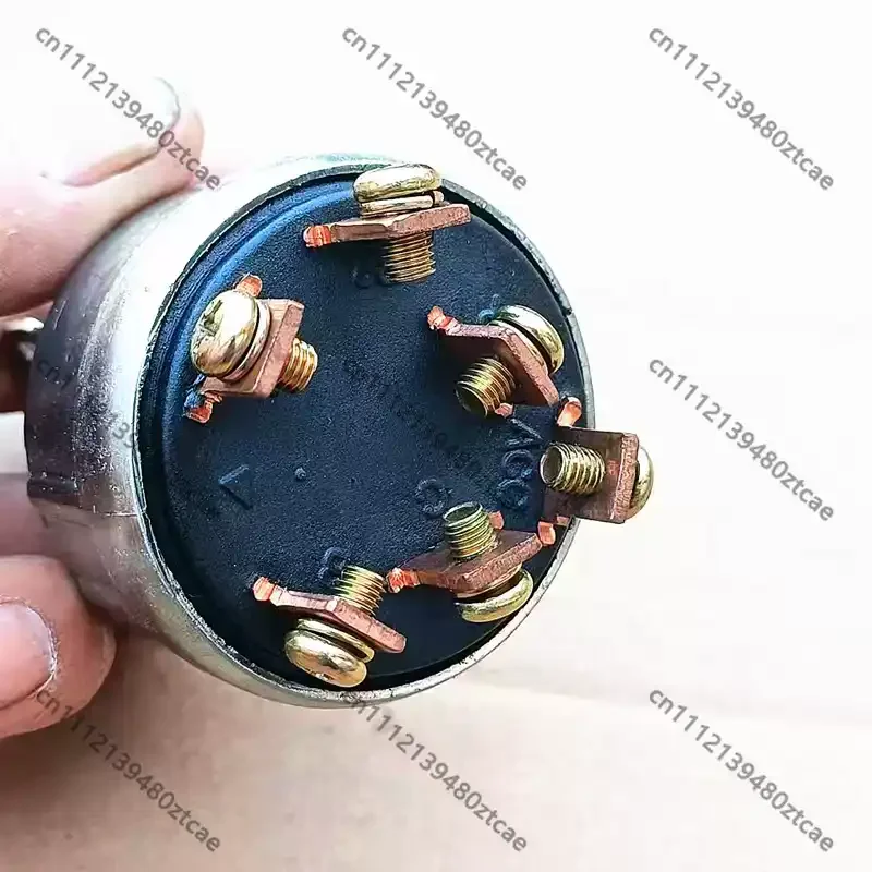 Engineering Vehicle Ignition Key Switch Preheat Starter Lock Forklift Excavator Loader Electrical Repair Replacement Parts