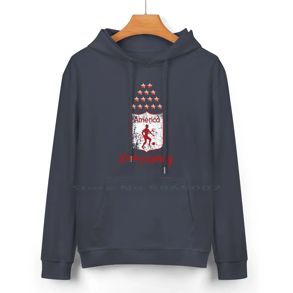 America De Cali Cotton Hoodie Sweater 24 Colors Cali Futbol Soccer Medellin Paisas Colombians Latinos Campeones Colombianos