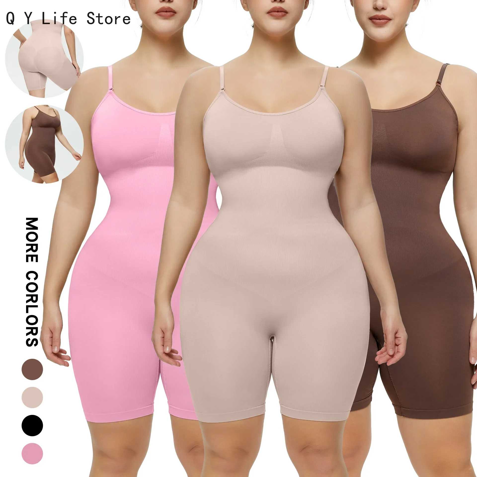 Full Body Belly Tightening Large Size Postpartum Buttocks Lifting Seamless Shapewear for Women's CorsetsBeautifying Jumpsuit