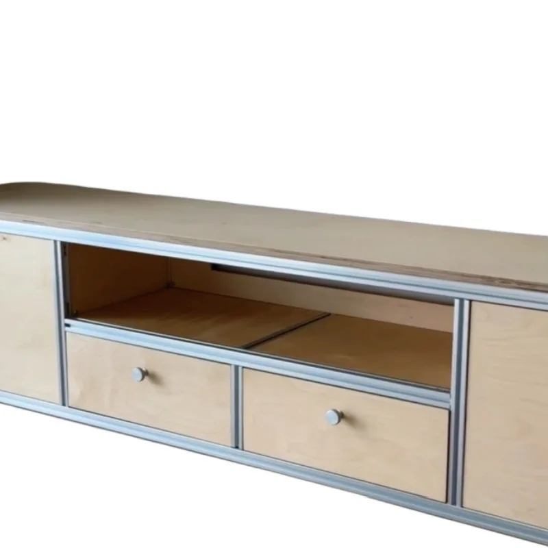 ตู้เก็บของแบบมีขอบ ตู้ล็อกเกอร์ ดีไซน์หรูหราทันสมัย สำหรับห้องนั่งเล่น ตู้วางทีวีหลายชั้น ตู้แบบประกอบได้