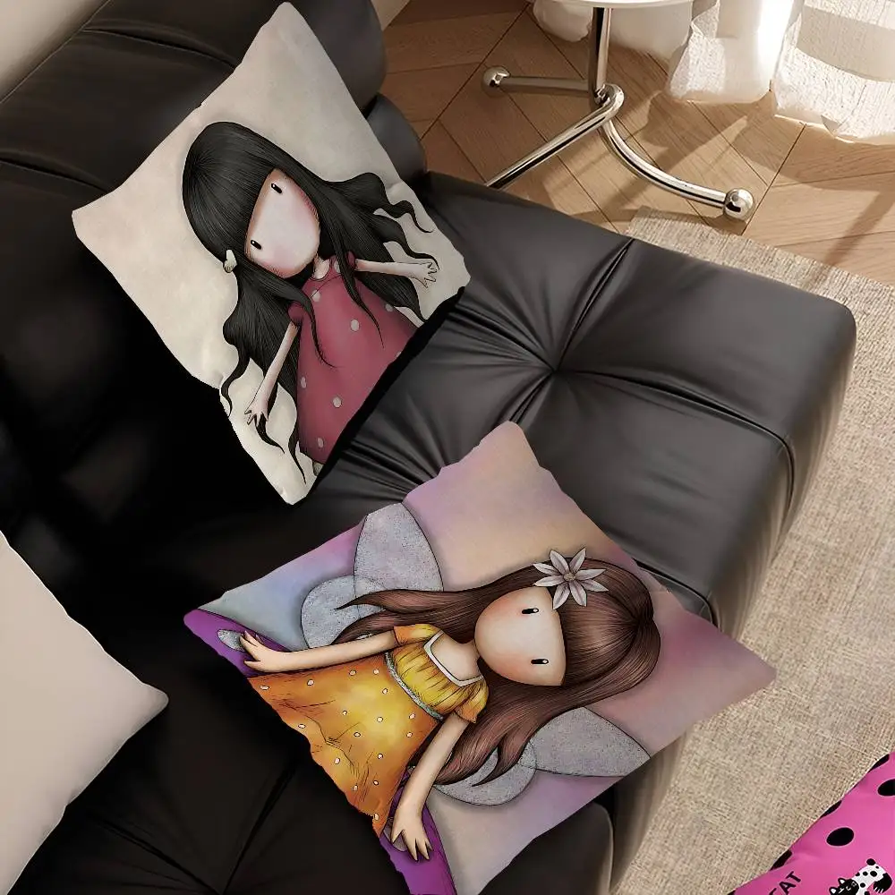 Cute G-Gorjusses Cartoon S-Santoro Maple Design Cushion Cover Happy Autumn Harvest decor Holiday Decorati Pillow Cover