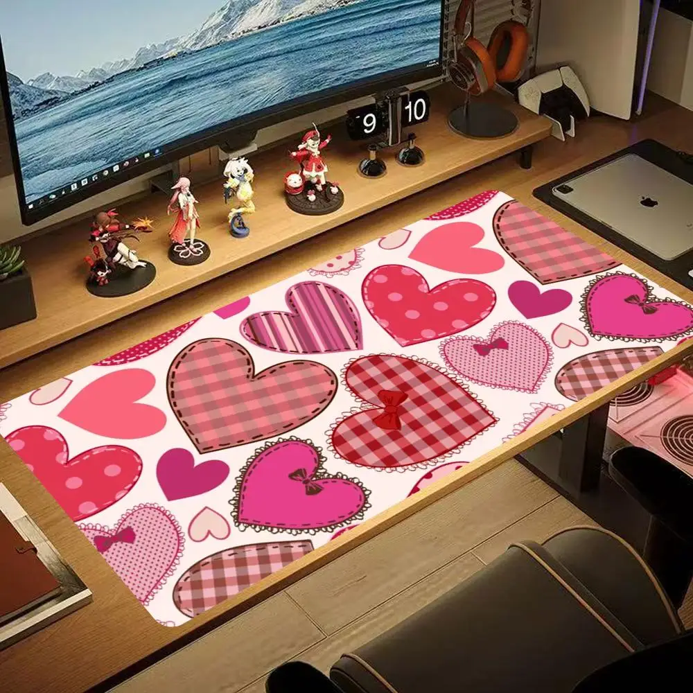 

Love Heart-shaped Pattern Mouse Pad non-slip Gaming Mousepad Gamer E-Sports Mouse Mat Game Mechanical Keyboard Desk Mat