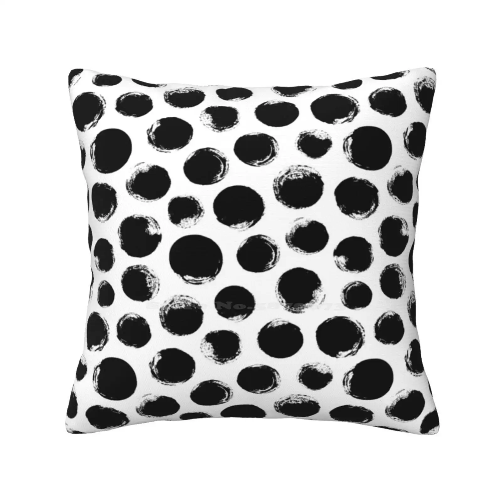 Grunge Polka Dot Bedroom Office Hug Pillowcase Grunge Polka Dot Dots Circles Pattern Grungy Round Rough Edges Dry Brush Black