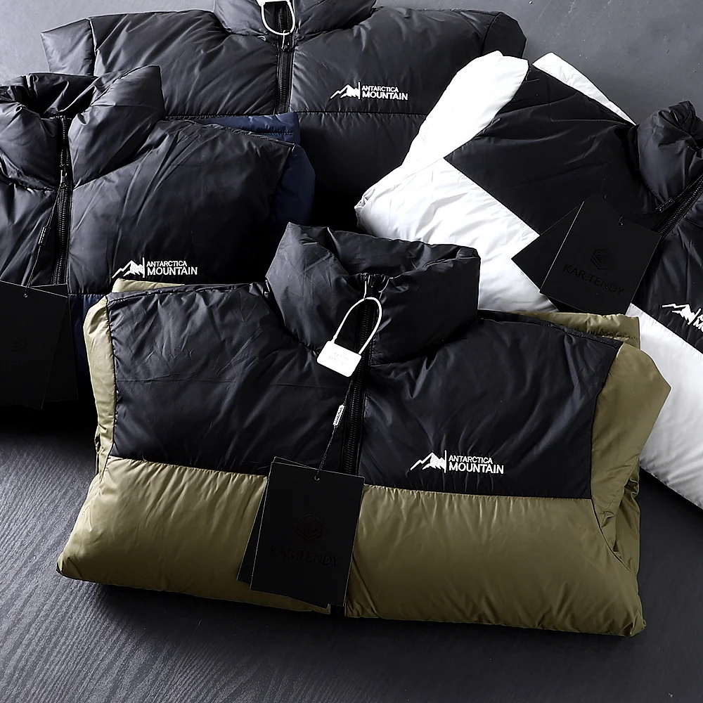 

High Puffin 90 White Du down Jaet, зимнее мужское пальто с воротником-стойкой, теплое модное городское пальто обычной длины