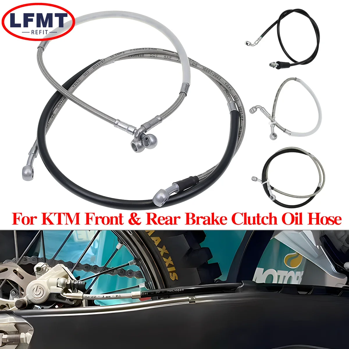 10mm Front Rear Brake Hose Hydraulic Oil Line & Clutch Pipe For KTM EXC EXC-F SX XC XCW SX-F XC-F XCF-W TPI Six Days 125cc-530cc