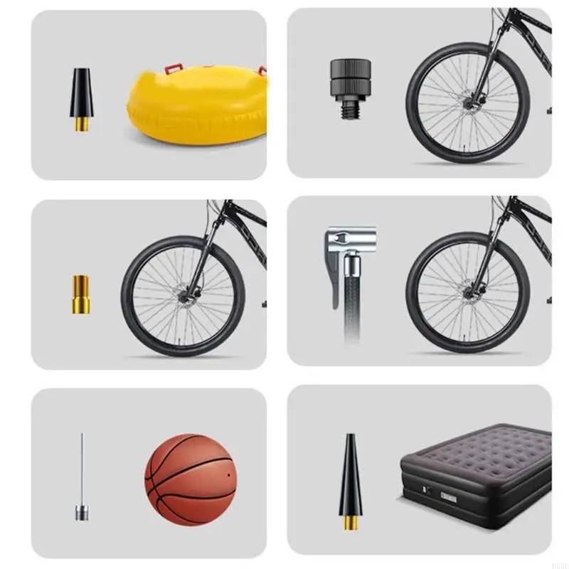 D5BE Multipurpose Digital Air Compressor Compact Easy Carry ABS Quick Inflation Tire Pumps Device For Road Bikes Motorcycles