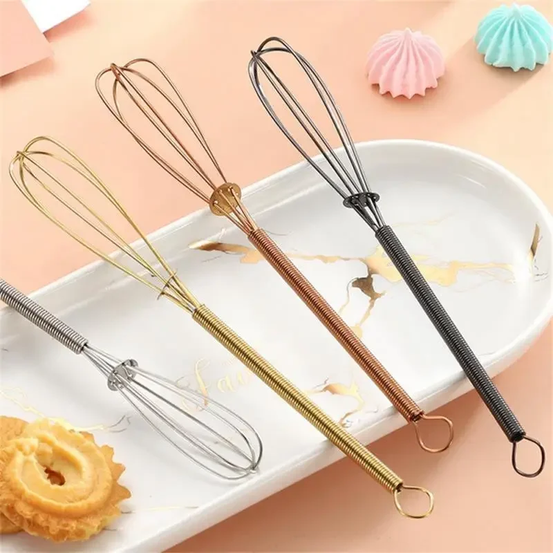 Cream Whipper Four-color Fine Steel Wire Hanging Storage Reinforcement Ring Small and Exquisite Kitchen Tools Mini Egg Beater