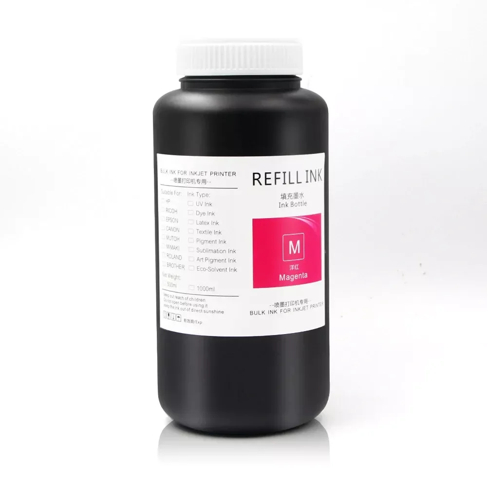 1000 ML/ขวด UV DTF หมึกและเคลือบเงาสําหรับ UV DTF ฟิล์ม B สําหรับ Epson เครื่องพิมพ์ XP600 TX800 1390 L800 L1800 L805 UV ชุดเติมหมึก