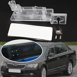 For Skoda Superb B8 B6 3V 3T Car Rear Trunk View Camera Bracket License Plate Lights Housing Mount 2013 2014 2015 2016 2017 2018
