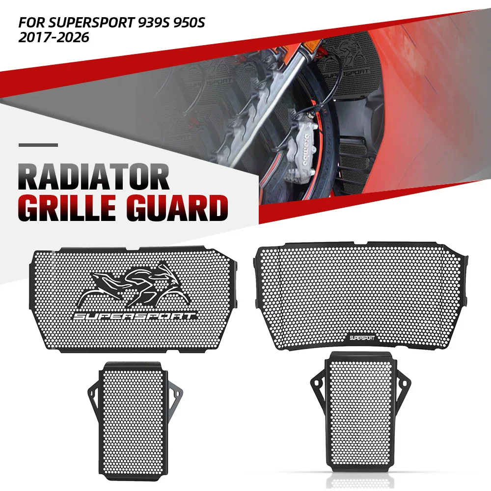 

2026 для Ducati SuperSport 939 S 950 S 2017-2024-2025, защитные крышки решетки радиатора, масляный радиатор, защита радиатора