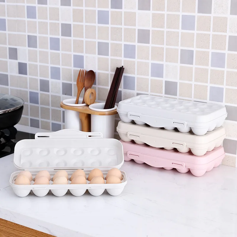 12 Seats Durable Egg Tray Holder Anti-collision Damage Refrigerator Storage Box Crisper Container Organizer Household Supplies