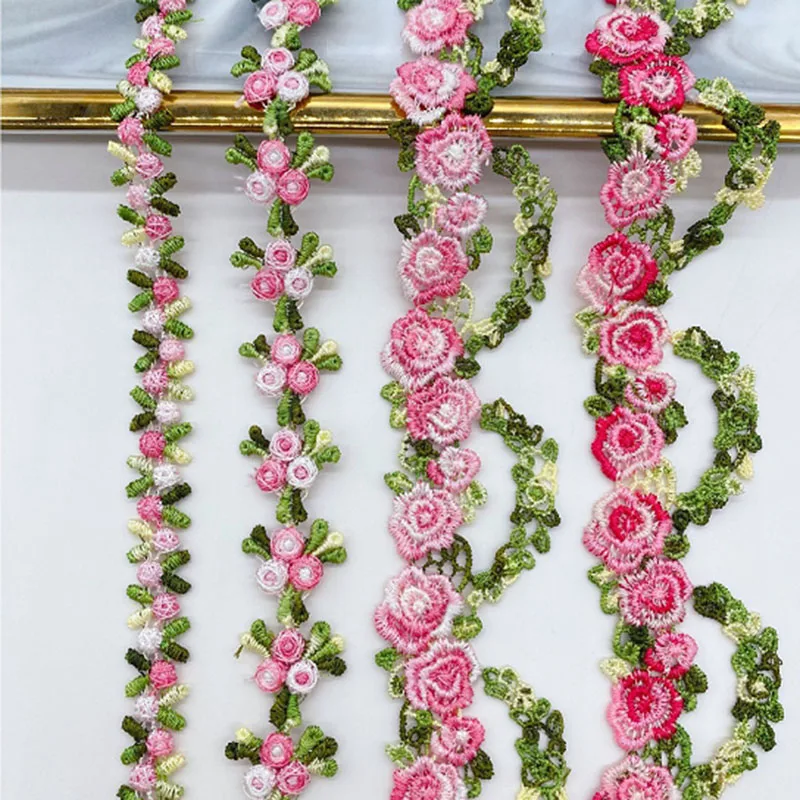 30Yards DIY Clothes Necklace Collars Sewing Handmade Decoration Accessories Embroidery Color Flower Tassel Lace Trim Barcode