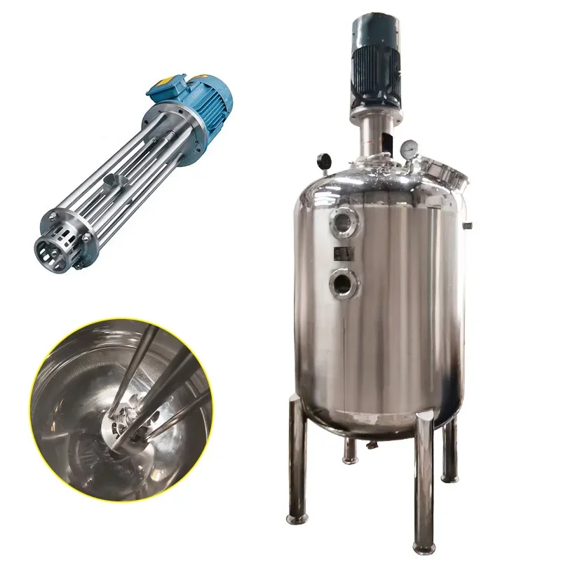 Tanque de mezcla de líquidos de acero inoxidable, calefacción eléctrica, emulsificación homogenea t ank, tanque de mezcla 304 de gran capacidad, color canela k