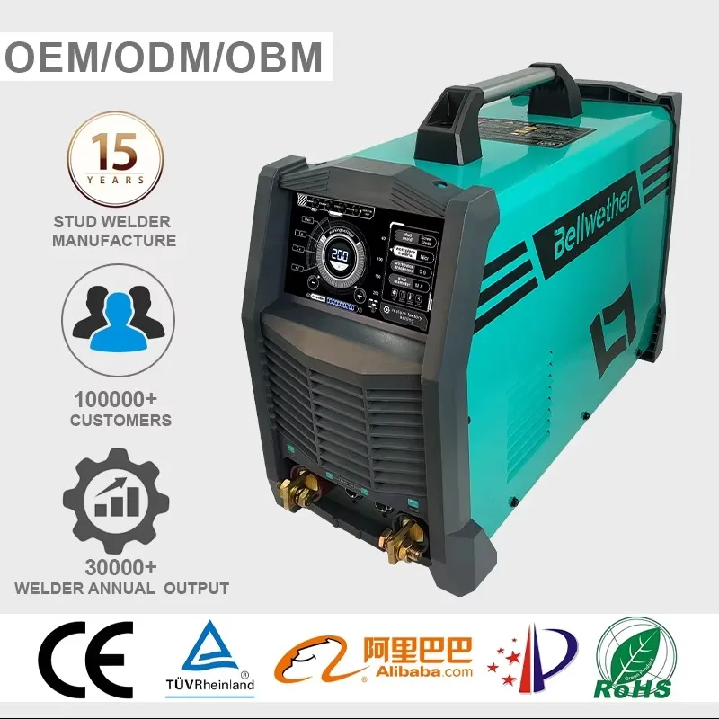 7 Inch Touch Screen CD-132P Capacitor Stud Welder Inverter Stud Welding Machine For Aluminium Steel Screw