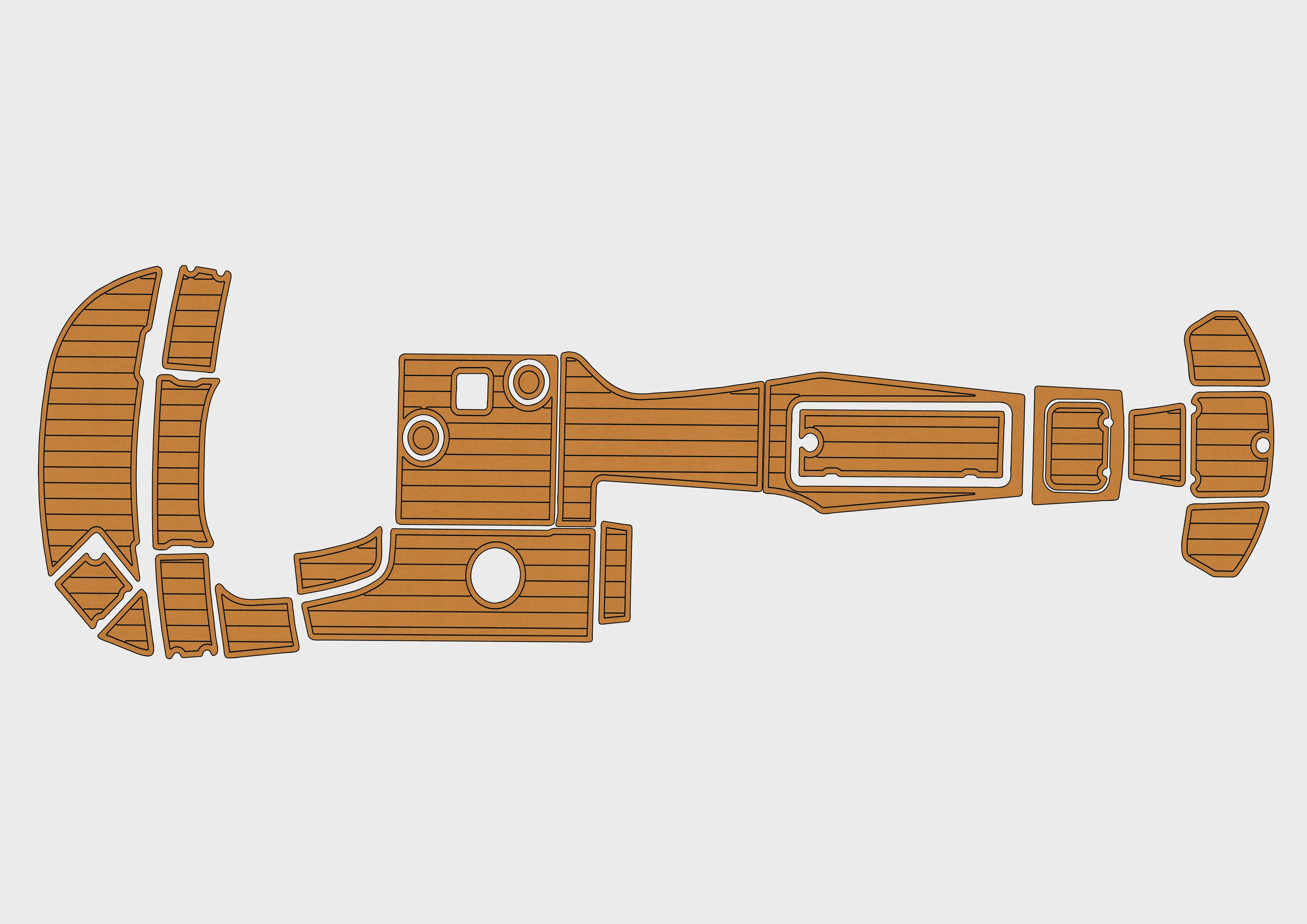 

2004 Chaparral 212 Sunesta DB 1/4 дюйма, 6 мм, пена EVA, нескользящий ПВХ, настил из тикового дерева, морской коврикjah, водный ковер, морской пол