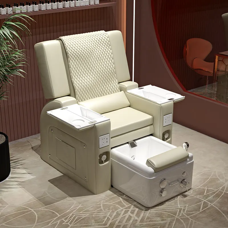 

* Popular Nail Salon Luxury Pedicure Chair Custom No Pipe Sofa Spa Pedicure Chair