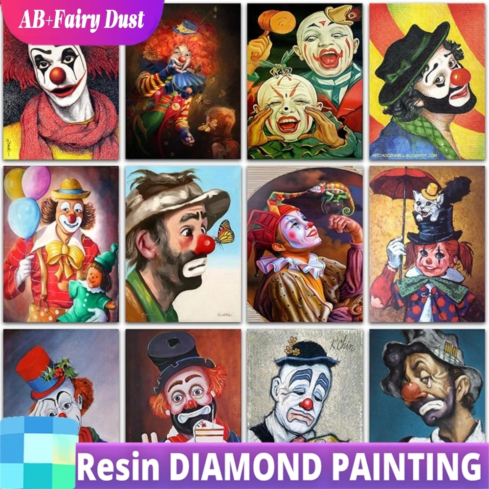 

Смола AB Фея Пыль DIY Алмазная картина Мультфильм Джокер Полный квадратный Алмазная вышивка крестиком Алмазная мозаика краска домашний декор Распродажа