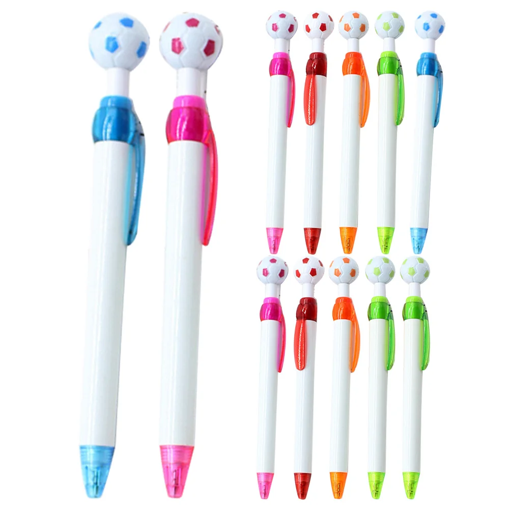 

12pcs Football Ballpoint Pens, Refillable Plastic Soccer Pen For Kids Students, Novelty Sports Design Party Favors, Cool Gifts