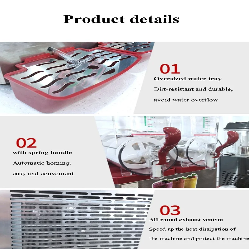 

Ice Beverage Commercial Frozen Drinks Slushy Maker Slushie Machine Double Tanks Large Capacity Business Venues