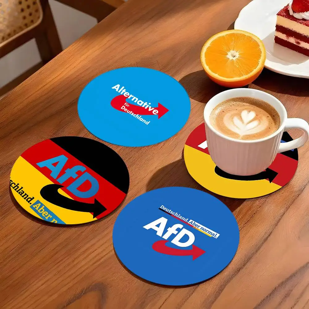 A-Alternative Afd Coasters 10cm Round Wooden Suitable For Drinks Tea Coffee Home Gift Choice Holidays