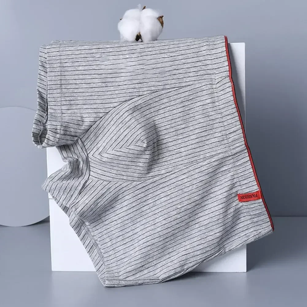 Трусики, сексуальное нижнее белье, полосатые впитывающие мужские трусы, шорты, эластичные, со средней посадкой, закрывающие влагу, выпуклые