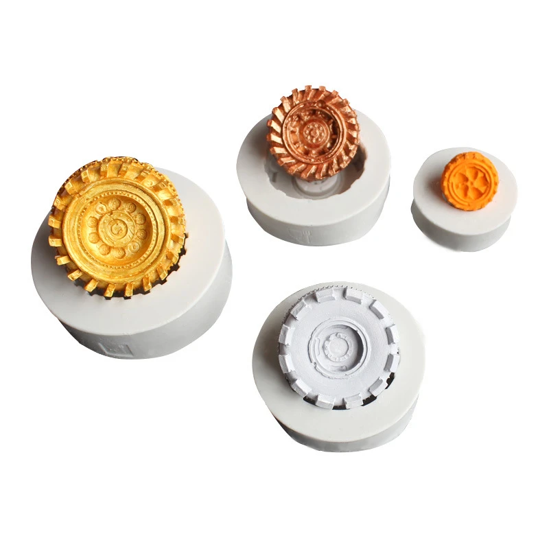 

3D Mini Car Tyre Form Shape Silicone Mold Fondant Biscuits Candy Pastry Resin Mould DIY Chocolate Cake Decoration Baking Tools
