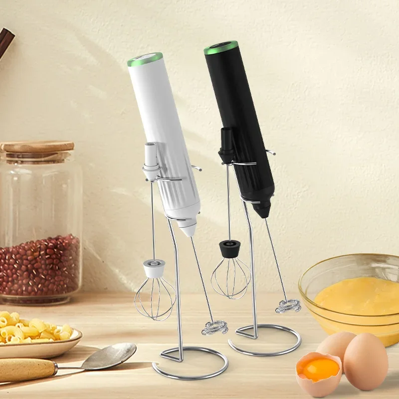 USB Custom logo Milk Frother Handheld Battery Operated Electric Whisk Beater Foam Maker For Coffee, Latte, Cappuccino