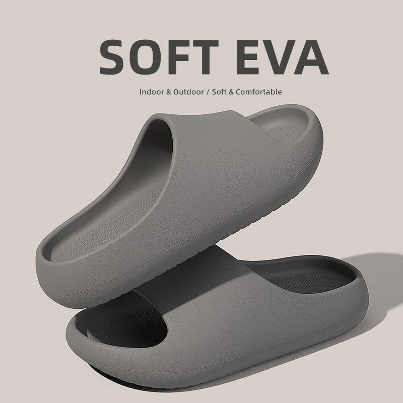 

Мужские и женские домашние тапочки для ванной, удобные массажные тапочки на толстой подошве, мягкие тапочки из ЭВА, нескользящие комнатные тапочки для душа для пар