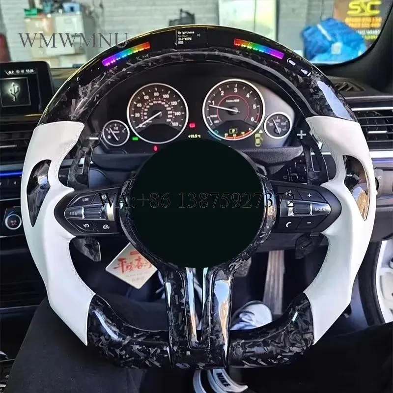 Wmwmnu For F20 Car Modified Accessories Led Steering Wheel Forged Carbon Fiber Racing Steering Wheel Gaming Steering