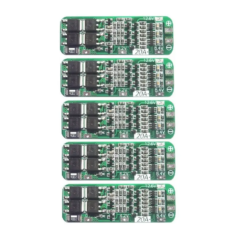 A64I 5PCS 3 Serail 3S 20A Li-Ion Lithium Battery 18650 Charger Protection Board Module PCB 12.6V Cell