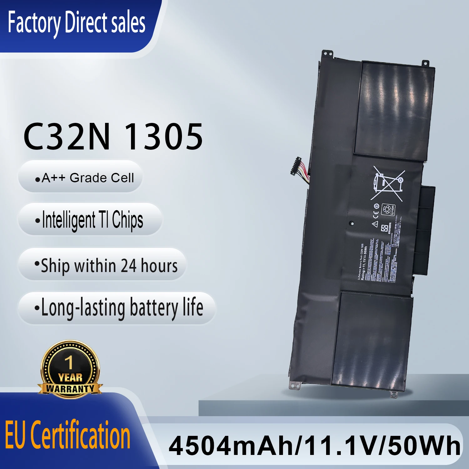 New C32N1305 Laptop Battery For ASUS Zenbook UX301 UX301L UX301LA C4003HUX301LA4500 UX301LA-1A UX301LA-1B UX301LA-C4006H Series