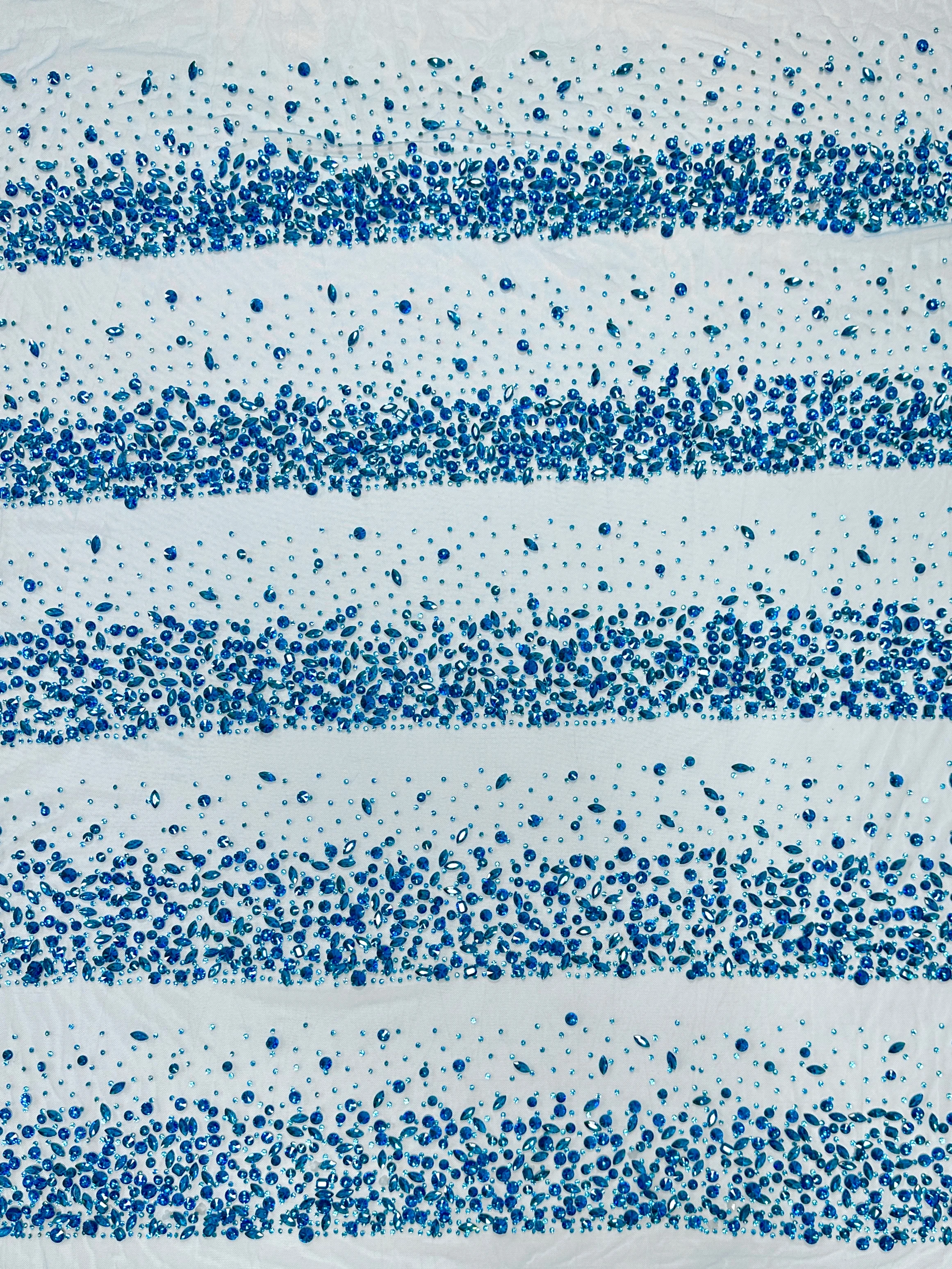 2025年フランス製メッシュ刺繍ストーンレース生地、アフリカナイジェリアのウェディングドレス用ヘビーレース生地