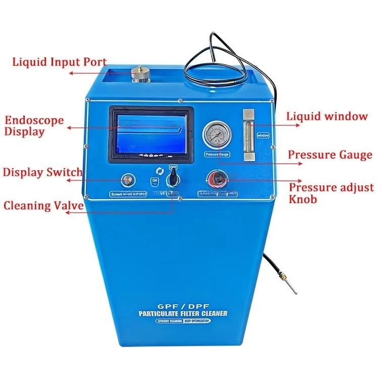Customized Truck NO-Dismantle Mobile Diesel Particulate Filter SCR DOC DPF Cleaning Machine with Endoscope  High Pressure