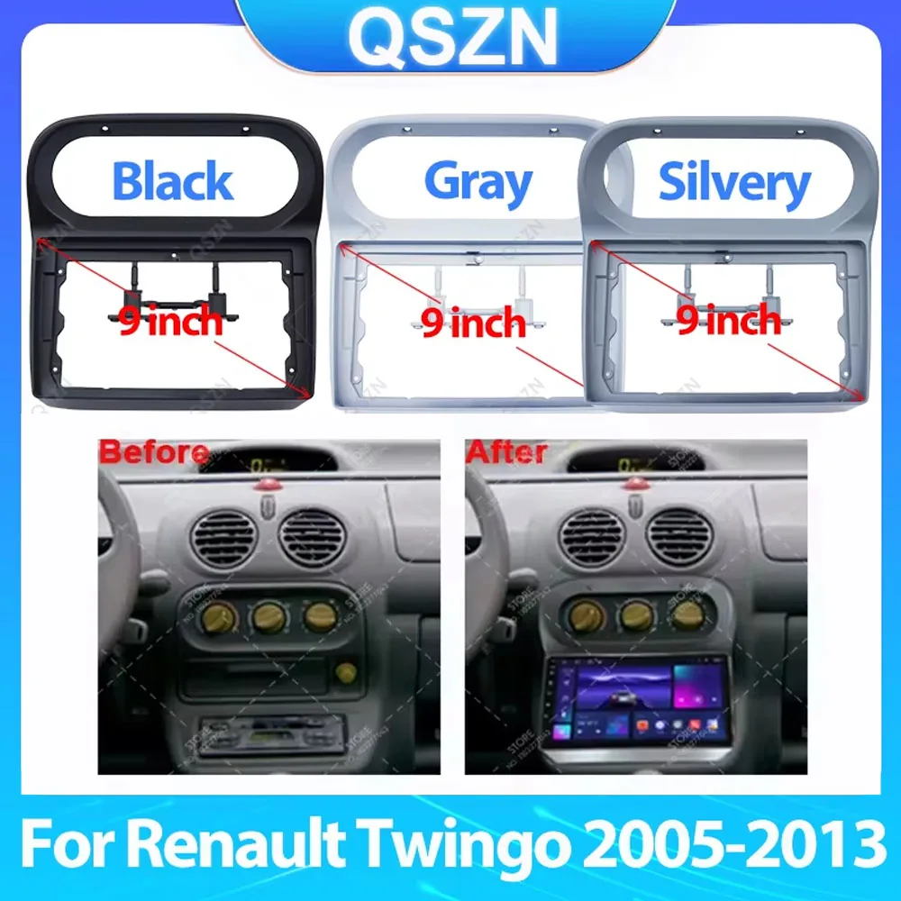 

For Renault Twingo 2005-2013 9INCH Car Radio Android Stereo audio screen multimedia video player navigation cables Harness frame