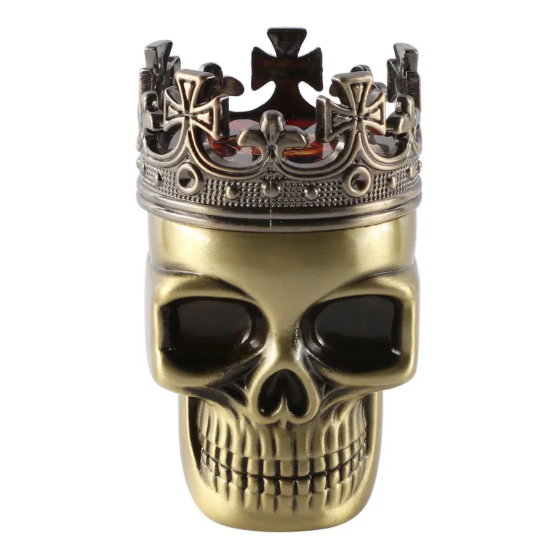 Classic King Skull Plastics Tobacco Herb Spice Grinder 3 Layers Crusher Hand Muller Smoke Grinders Smoking Accessories