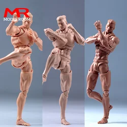 Third Part 1/12 Scale Super Flexible Male Joint Body 16.5cm Soldier Muscle Strong Articulated Action Figure Body Doll