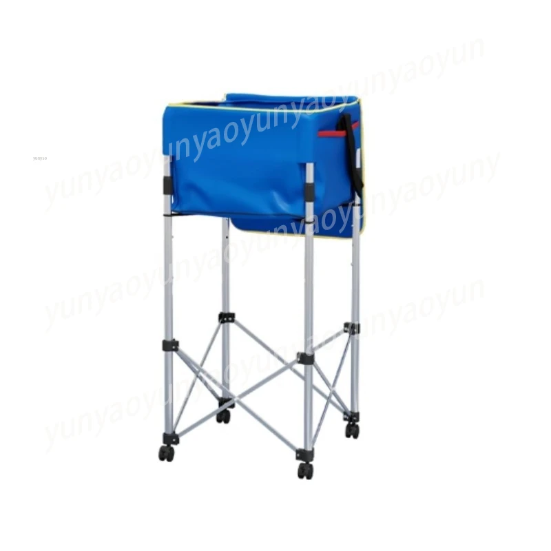 Tennis Ball Hopper Cart with Pickup Tube & Training Basket for Pickleball Baseball Large Capacity Practice Multi-Sport Push Cart