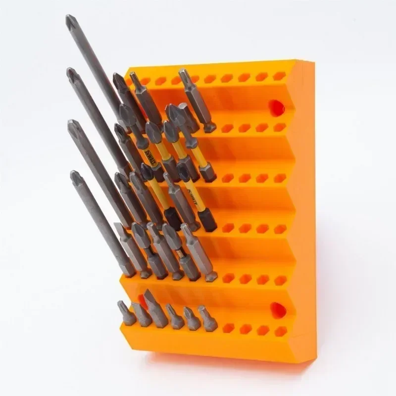 Hexagonal Shank Drill Bit Bracket Screwdriver Drill Bit Milling Cutter Storage Holder Box Rack Organizer 70 Holes
