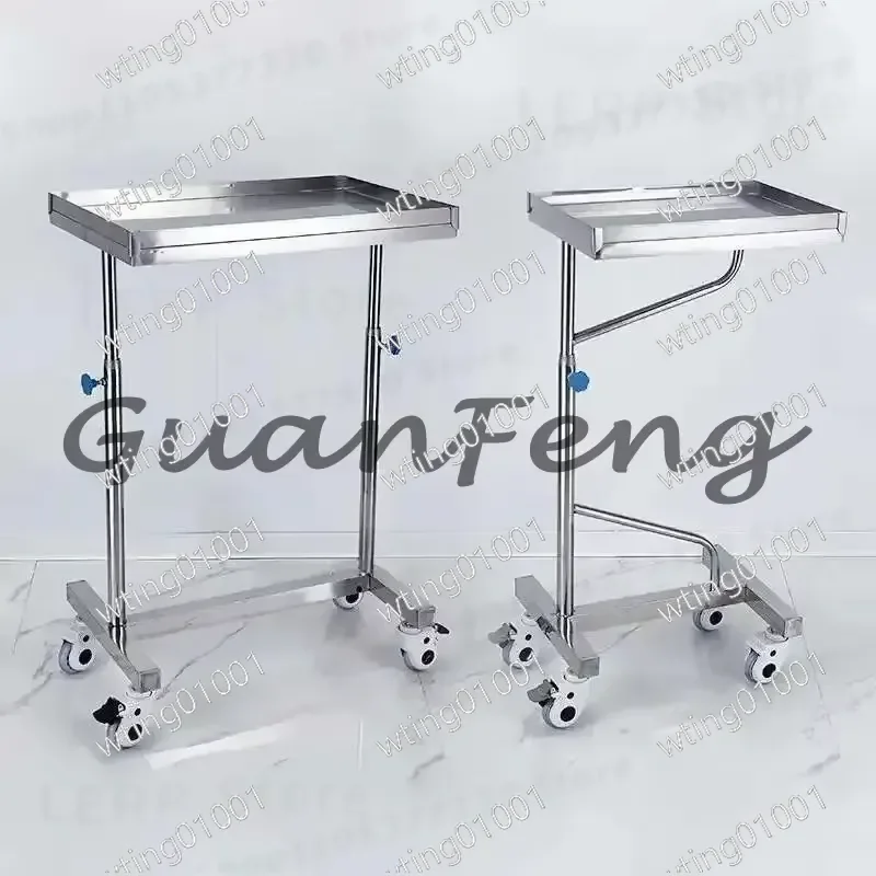 for Thickened Stainless Steel Medical Rack Tray Trolley Cart for Barber Shop Hospital Surgery Beauty Salon Auxiliary