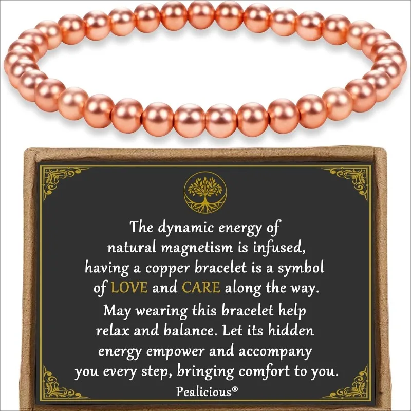 Reines Kupferarmband für Frauen und Männer, magnetisches Kupferarmband, Schmuck, Rakhi für Schwestern, ältere Mütter, natürliche Energieausgleichskraft