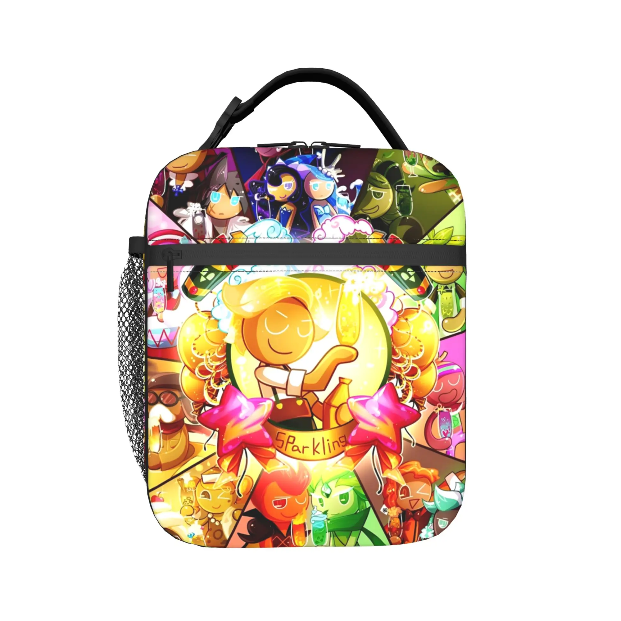 Cookie Run Kingdom Lunch Bag For Child  Print Travel Lunch Box Vintage Portable Oxford Cooler Bag