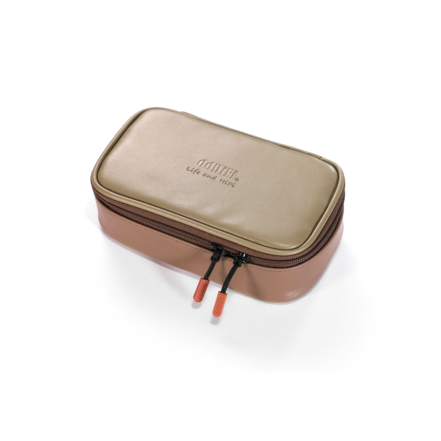 DD ddHiFi CZ180 Tragbarer HiFi-Aufbewahrungskoffer mit Verbundleder und individuellem YKK-Doppelschieber-Reißverschluss (Kaffeebohnenfarbe) – Detail 13