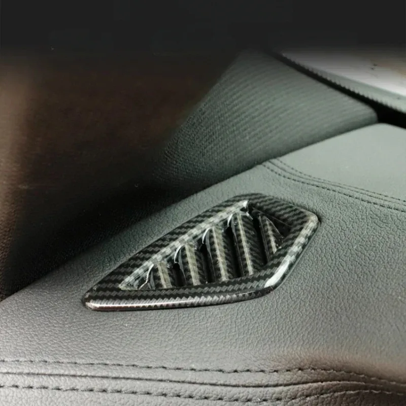 For BMW 5 Series G30 2018-2023 ABS Carbon Fiber Car Dashboard Vent Outlet Frame Cover Trim Interior Car Accessories