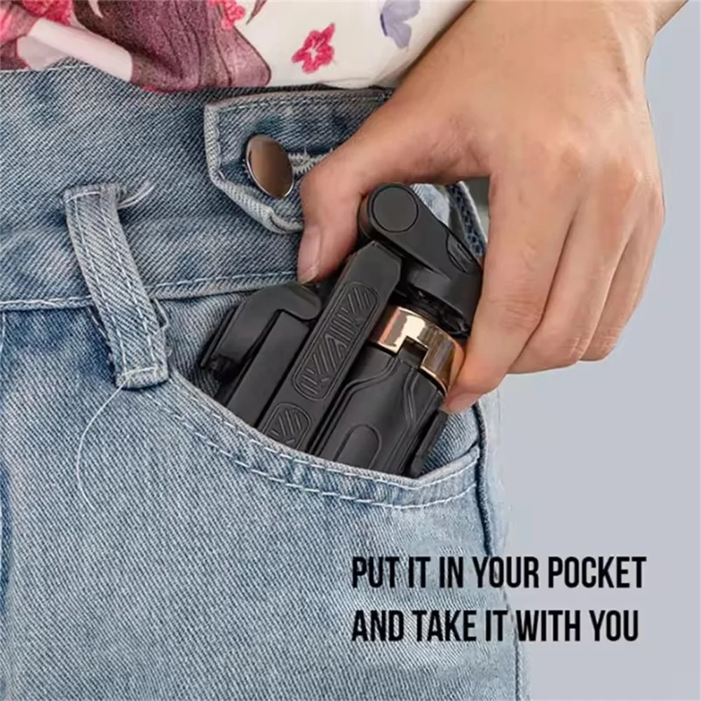 무선 블루투스 리모콘이 포함된 Roreta 셀카봉 삼각대, iPhone 스마트폰 Vlog 촬영 기록용 휴대용 접이식 스탠드